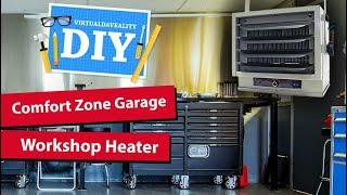 Installing a garage or workshop heater  comfort zone review of CZ220 CZ230 [upl. by Ocin]