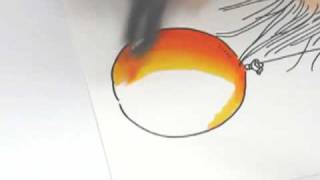 Copic Markers  Blending two colours  yellow to orange [upl. by Maddy]