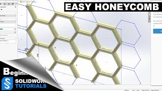 SolidWorks SolidWorks Tutorial Honeycomb SolidWorks [upl. by Leiso]