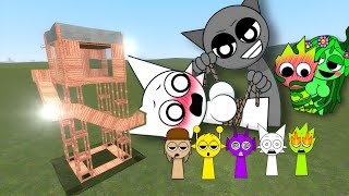 Incredibox Sprunki Want Me To Help Them Vs Towers In Garrys Mod [upl. by Llerrej]