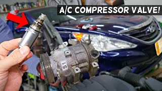 HYUNDAI SONATA AC COMPRESSOR VALVE REPLACEMENT LOCATION AC COMPRESSOR CLUTCH VALVE [upl. by Idaf]