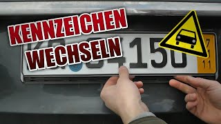 Kennzeichen am Auto wechseln  TOP ANLEITUNG  ohne Werkzeug [upl. by Barnabas]