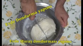 Evde dondurma nasıl yapılır  Evde Maraş dondurması yapımı [upl. by Katt]