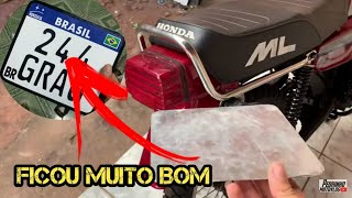 COMO FAZER PLACA MERCOSUL PERSONALIZADA caseira [upl. by Burkhardt351]