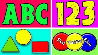 Pre School Learning Videos ABC Songs and Videos for Preschoolers  Alphabet  123  Colors  Shapes [upl. by Wendolyn]