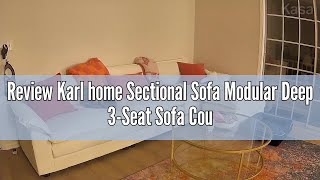 Review Karl home Sectional Sofa Modular Deep 3Seat Sofa Couch with Ottoman Chenille Sofa Sleeper C [upl. by Tedman56]