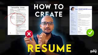 How to Create a Perfect Resume for Freshers Easy and Effective  in Tamil  Thoufiq M [upl. by Nehte]