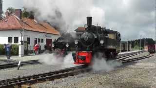 125 Jahre Schmalspurbahnen im Harz  Gastfahrzeug MalletDampflok 105 [upl. by Oisorbma560]