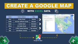 How to Create a Google Map with Excel Data [upl. by Giovanni]