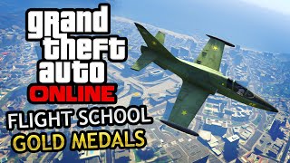 GTA Online Flight School Missions Gold Medals [upl. by Otrebireh1]