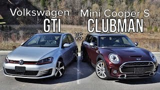 2016 Volkswagen Golf GTI vs 2016 Mini Cooper S Clubman [upl. by Nirhtak]