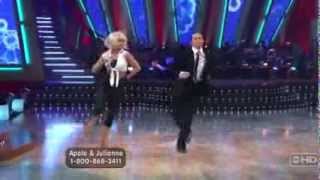 Apolo Anton Ohno and Julianne Hough  Jive  Week 3 [upl. by Inafets]