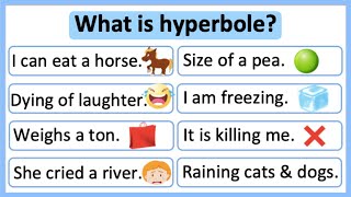 What is hyperbole 🤔  Hyperbole in English  Learn with examples [upl. by Cattima]