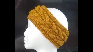 Knitting Cable Headband [upl. by Einnahc605]