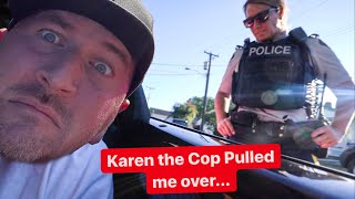 COP MESSES WITH THE WRONG LAMBORGHINI OWNER KAREN THE COP [upl. by Sammie]