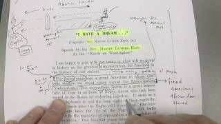 Martin Luther King I Have A Dream Textual Analysis Part 1 [upl. by Amikahs751]