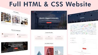 How To Make Website Using HTML amp CSS  Full Responsive Multi Page Website Design Step by Step [upl. by Harrad]