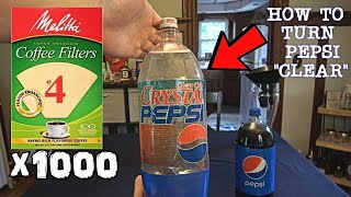 How To Make quotCLEARquot Pepsi In 2 Days Using Over 1000 Coffee Filters Science Experiment  LA BEAST [upl. by Arihas626]