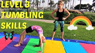 Level 3 Gymnastics Floor Tumbling Skill Tips With Coach Meggin And Guest Shiloh [upl. by Kingston]