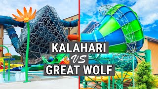 Kalahari vs Great Wolf Lodge Poconos Comparison  Kalahari Resort Poconos [upl. by Helsell]