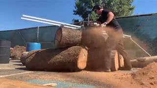 Log Slabbing with a Granberg MKIV 36quot Alaskan Mill and Stihl MS660 [upl. by Riay620]