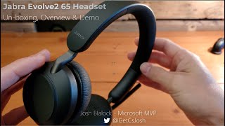 Jabra Evolve2 65 UC Headset  Unboxing Device Overview Demo [upl. by Edmond284]