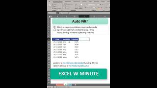 Szybkie filtrowanie po wartości w komórce Auto Filtr  Excel w minutę 22 [upl. by Jonathan56]