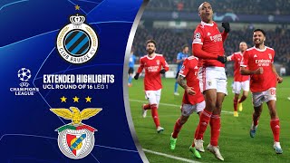 Club Brugge vs Benfica Extended Highlights  UCL Round of 16  Leg 1  CBS Sports Golazo [upl. by Proud]