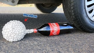 Aplastando Cosas Crujientes Coca Cola y Mentos VS Rueda de Coche [upl. by Aimo481]