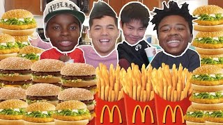 ENTIRE MCDONALDS MENU IN 10 MIN CHALLENGE [upl. by Odnalref]