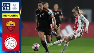 HIGHLIGHTS  AS Roma vs Ajax  UEFA Womens Champions League 202324 Italiano [upl. by Yemrej]