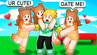 TOXIC TRIPLETS Try To ONLINE DATE Me… Roblox Bedwars [upl. by Lyford657]