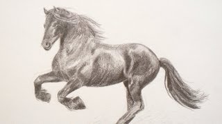 Learning to Draw How to Draw a Horse  Fine ArtTips [upl. by Corb]