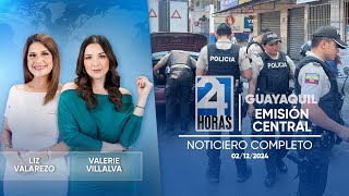 Noticiero de Guayaquil Emisión Central 02122024 [upl. by Nivram]