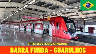 Cab Ride Barra Funda  Guarulhos Airport Airport Express São Paulo  Brazil train drivers view 4K [upl. by Hildegard]