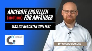 Angebote erstellen für Anfänger  Was du beachten solltest [upl. by Spevek]