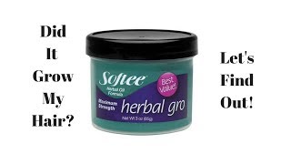 Fast Hair Growth Softee Herbal Gro Hair Grease Review [upl. by Stoat]