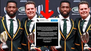 Springboks coach Rassie Erasmus supports Siya kolisi amid his divorce [upl. by Johppah693]