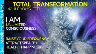 Positive Affirmations REPROGRAM WHILE YOU SLEEP Raise Your Vibration Consciousness Health Wealth [upl. by Leela]