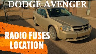 Dodge Avenger  RADIO FUSES LOCATION 20082014 [upl. by Hoppe]