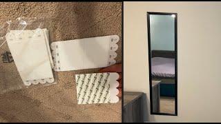 Use 3M Command Strips to Hang Mainstays 13 inch x 49 inch Rectangle Mirror [upl. by Teak605]