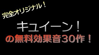 【フリー効果音】無料で使えるキュイーン音30選！ [upl. by Gerc]