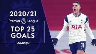 Top 25 Premier League goals of the 20202021 season  NBC Sports [upl. by Nabi955]