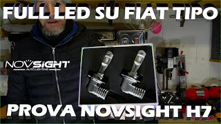 Full led facile Test lampadine LED H7 Novsight su Fiat Tipo [upl. by Ettenajna]