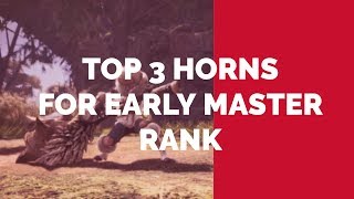 MHW ICBORNE TOP 3 HUNTING HORNS FOR EARLY MASTER RANK  GET THESE ASAP [upl. by Opiak409]