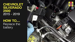 Chevrolet Silverado 2500 2015  2019  Replace the battery [upl. by Possing]