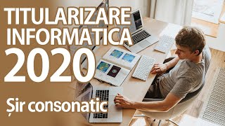 Rezolvare Titularizare Informatica 2020  Subiectul 2 Pb 1 Sir consonatic [upl. by Refinne465]