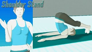 Shoulder Stand Pose  Wii Fit Yoga [upl. by Cinomod988]