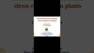 Brassinosteroids mediated stress responses in plants [upl. by Brenan715]