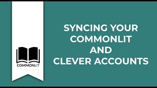 Syncing your CommonLit Account to Clever [upl. by Dammahom]